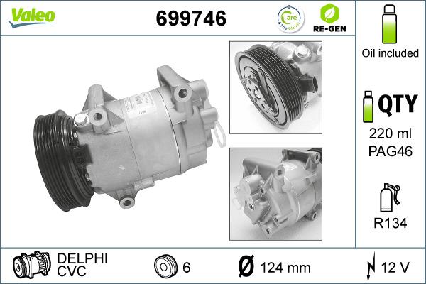 Valeo 699746 - Compressore, Climatizzatore www.autoricambit.com