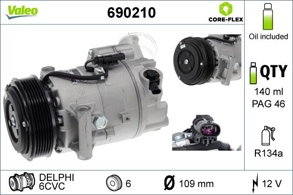 Valeo 690210 - Compressore, Climatizzatore www.autoricambit.com