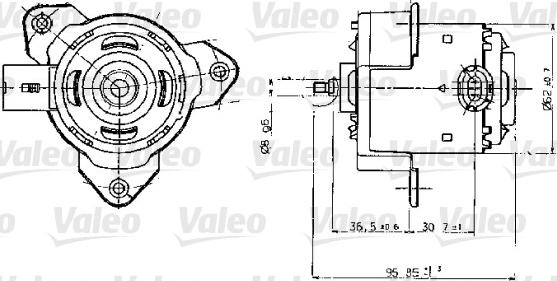 Valeo 698317 - Elettromotore, Ventola radiatore www.autoricambit.com