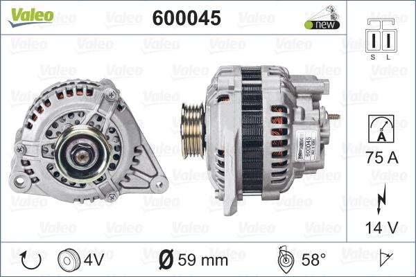 Valeo 600045 - Alternatore www.autoricambit.com