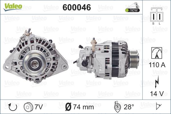 Valeo 600046 - Alternatore www.autoricambit.com