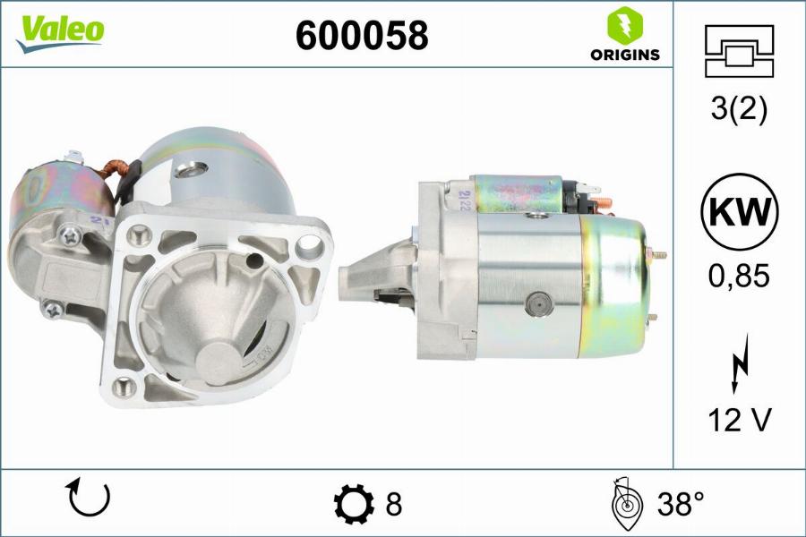 Valeo 600058 - Motorino d'avviamento www.autoricambit.com