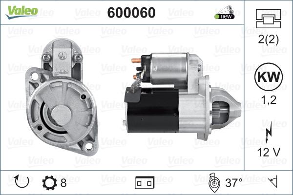 Valeo 600060 - Motorino d'avviamento www.autoricambit.com