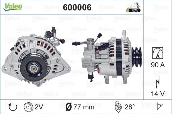 Valeo 600006 - Alternatore www.autoricambit.com