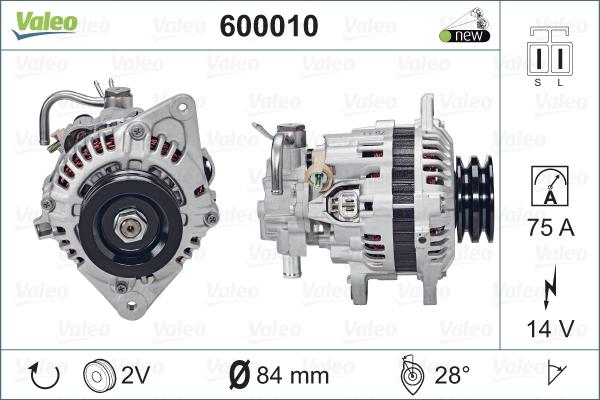 Valeo 600010 - Alternatore www.autoricambit.com