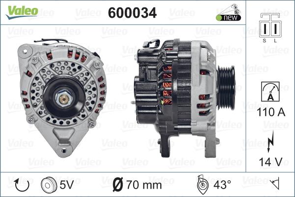 Valeo 600034 - Alternatore www.autoricambit.com