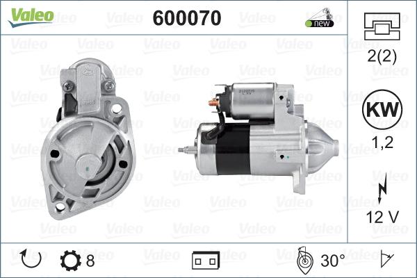 Valeo 600070 - Motorino d'avviamento www.autoricambit.com