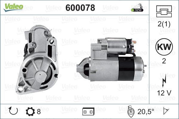 Valeo 600078 - Motorino d'avviamento www.autoricambit.com