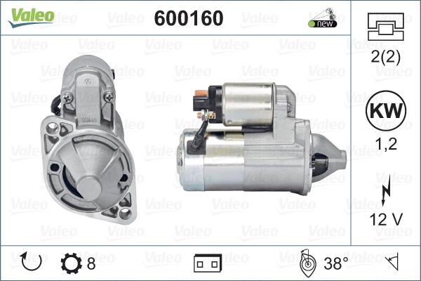 Valeo 600160 - Motorino d'avviamento www.autoricambit.com