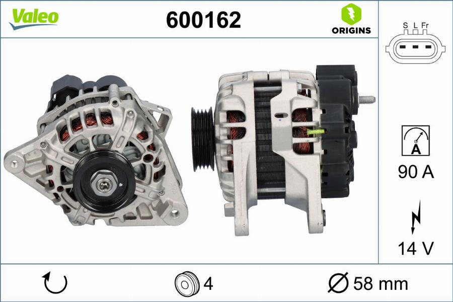 Valeo 600162 - Alternatore www.autoricambit.com