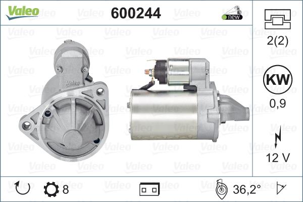 Valeo 600244 - Motorino d'avviamento www.autoricambit.com