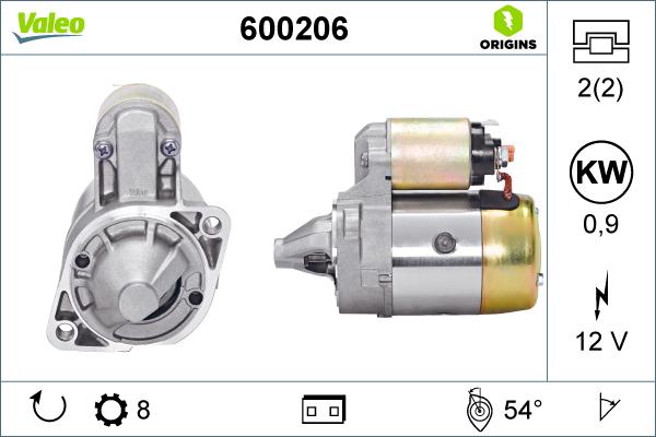 Valeo 600206 - Motorino d'avviamento www.autoricambit.com