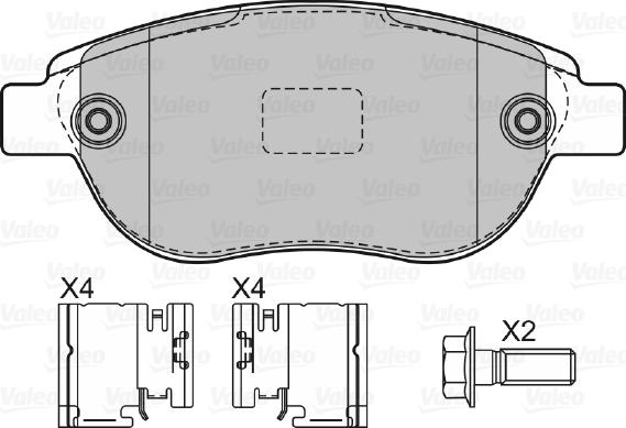 Valeo 601465 - Kit pastiglie freno, Freno a disco www.autoricambit.com