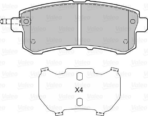 Valeo 601401 - Kit pastiglie freno, Freno a disco www.autoricambit.com