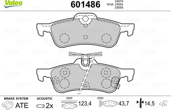 Valeo 601486 - Kit pastiglie freno, Freno a disco www.autoricambit.com