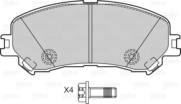 Valeo 601596 - Kit pastiglie freno, Freno a disco www.autoricambit.com