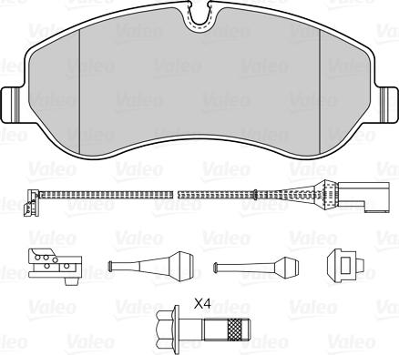 Valeo 601559 - Kit pastiglie freno, Freno a disco www.autoricambit.com