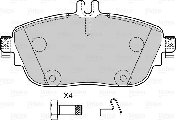 Valeo 601503 - Kit pastiglie freno, Freno a disco www.autoricambit.com