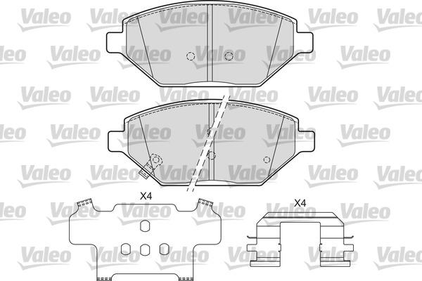 Valeo 601686 - Kit pastiglie freno, Freno a disco www.autoricambit.com