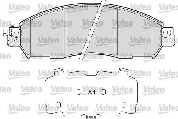 Valeo 601680 - Kit pastiglie freno, Freno a disco www.autoricambit.com