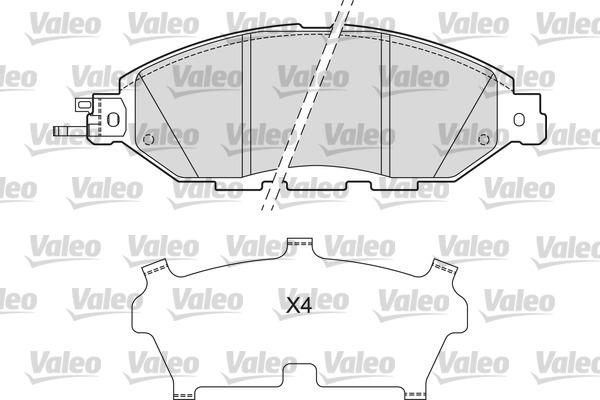 Valeo 601675 - Kit pastiglie freno, Freno a disco www.autoricambit.com