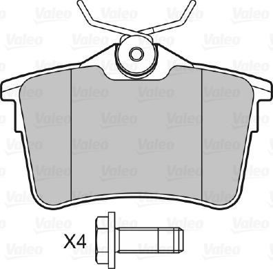 Valeo 601042 - Kit pastiglie freno, Freno a disco www.autoricambit.com