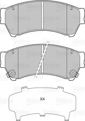 Valeo 601065 - Kit pastiglie freno, Freno a disco www.autoricambit.com