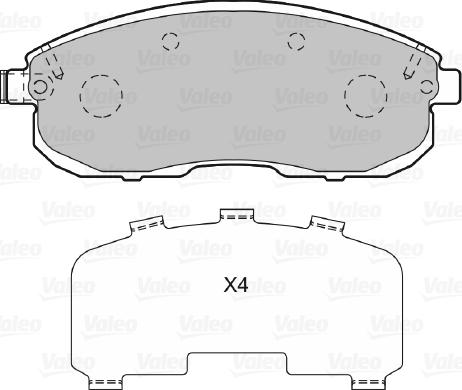 Valeo 601013 - Kit pastiglie freno, Freno a disco www.autoricambit.com