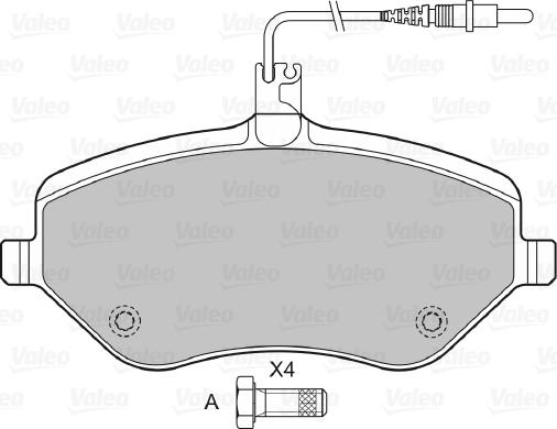 Valeo 601072 - Kit pastiglie freno, Freno a disco www.autoricambit.com