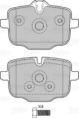 Valeo 601369 - Kit pastiglie freno, Freno a disco www.autoricambit.com