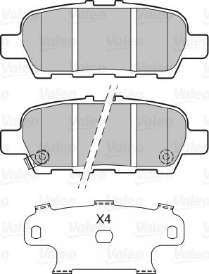 Valeo 601148 - Kit pastiglie freno, Freno a disco www.autoricambit.com