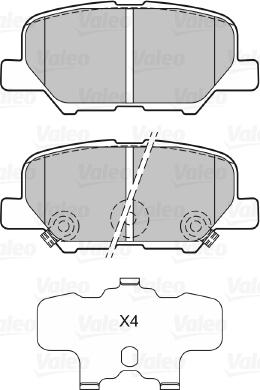 Valeo 601361 - Kit pastiglie freno, Freno a disco www.autoricambit.com