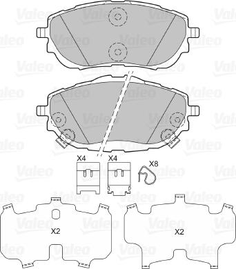 Valeo 601362 - Kit pastiglie freno, Freno a disco www.autoricambit.com