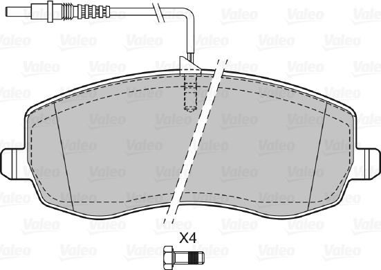 Valeo 601384 - Kit pastiglie freno, Freno a disco www.autoricambit.com