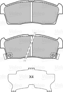 Valeo 601323 - Kit pastiglie freno, Freno a disco www.autoricambit.com