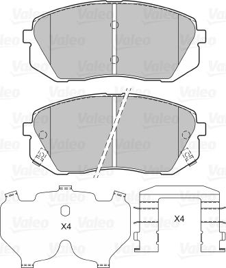 Valeo 601322 - Kit pastiglie freno, Freno a disco www.autoricambit.com