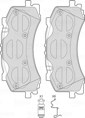 Valeo 601754 - Kit pastiglie freno, Freno a disco www.autoricambit.com