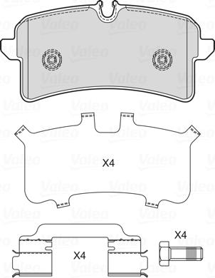 Valeo 601753 - Kit pastiglie freno, Freno a disco www.autoricambit.com