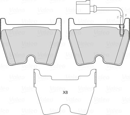 Valeo 601757 - Kit pastiglie freno, Freno a disco www.autoricambit.com