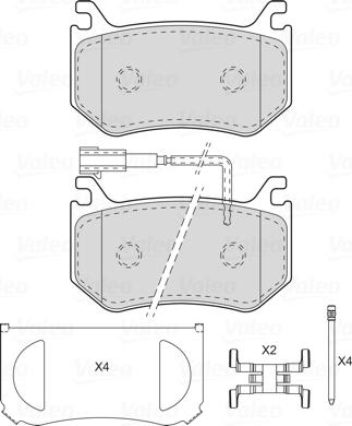 Valeo 601768 - Kit pastiglie freno, Freno a disco www.autoricambit.com