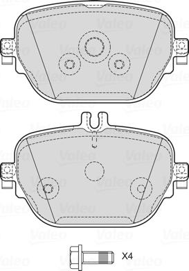 Valeo 601767 - Kit pastiglie freno, Freno a disco www.autoricambit.com