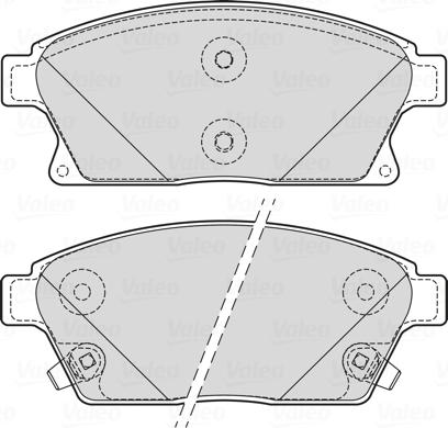 Valeo 601705 - Kit pastiglie freno, Freno a disco www.autoricambit.com