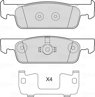 Valeo 601716 - Kit pastiglie freno, Freno a disco www.autoricambit.com