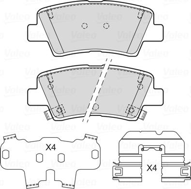 Valeo 601718 - Kit pastiglie freno, Freno a disco www.autoricambit.com