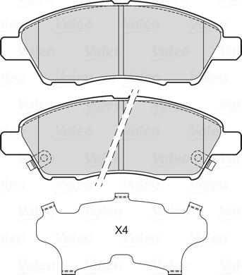 Valeo 601211 - Kit pastiglie freno, Freno a disco www.autoricambit.com