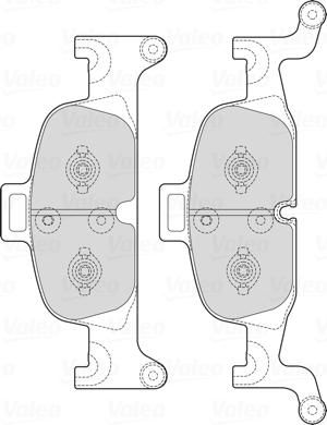 Valeo 601721 - Kit pastiglie freno, Freno a disco www.autoricambit.com