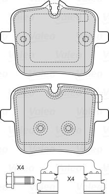 Valeo 601770 - Kit pastiglie freno, Freno a disco www.autoricambit.com