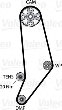 Valeo 614598 - Pompa acqua + Kit cinghie dentate www.autoricambit.com