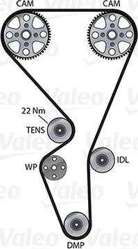 Valeo 614569 - Pompa acqua + Kit cinghie dentate www.autoricambit.com