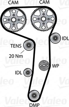 Valeo 614563 - Pompa acqua + Kit cinghie dentate www.autoricambit.com